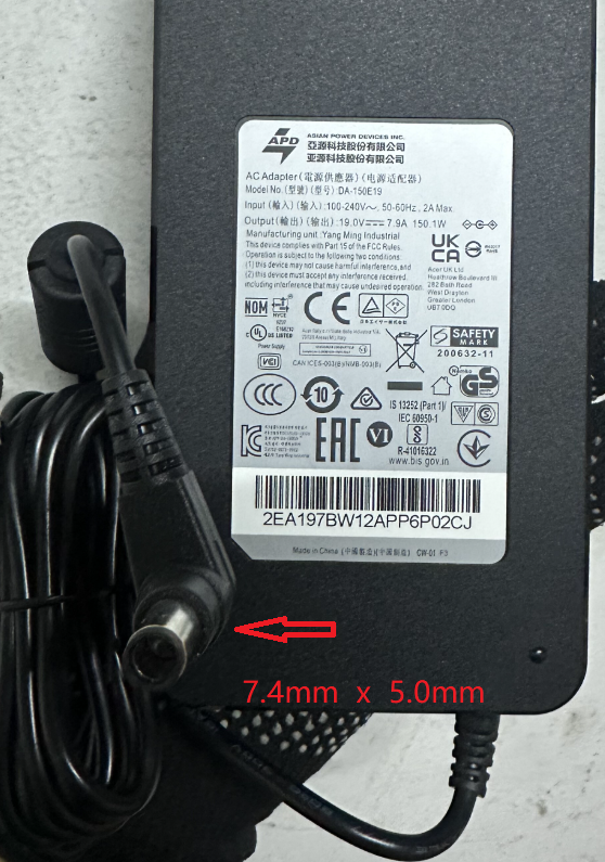 *Brand NEW*Original APD 19V 7.9A AC Adapter for Corsair XENEON 32QHD240 DA-150E19 Power Supply